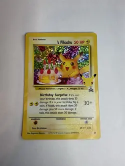 Birthday Pikachu 24 Holo Black Star Celebrations Promo Pokemon Card NM - Mint - Image 1