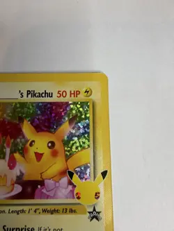 Birthday Pikachu 24 Holo Black Star Celebrations Promo Pokemon Card NM - Mint - Image 5