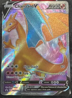 Pokemon Champions Path Charizard V SWSH050 Promo Full Art Card In Hand - Image 1