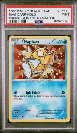Pokemon Magikarp XY143 Holo Black Star Promo Card PSA 9 Mint!! - Image 1