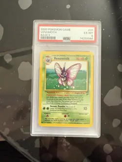 1999 Venemoth Holo Pokemon Jungle 13/64 PSA 6 Graded Card - Image 1