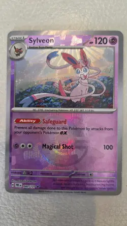 Pokemon Sylveon Prismatic Evolutions Holo Card 040/131 Master Ball Pattern - Image 1