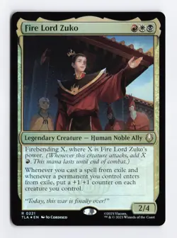 fire lord zuko #221 rare - Magic: The Gathering TLA MINT foil - Image 1