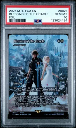 4494 Blessing of the Oracle 2025 MTG Final Fantasy FCA #0021 Foil PSA 10 - Image 1