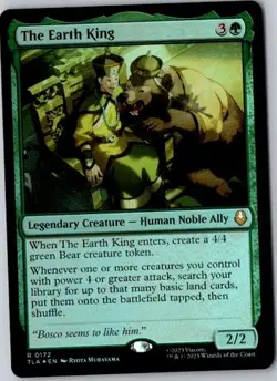 MTG, The Earth King NM Foil Avatar The Last Airbender - Image 1