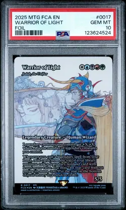 4524 Warrior of Light 2025 MTG Final Fantasy FCA #0017 Foil PSA 10 - Image 1