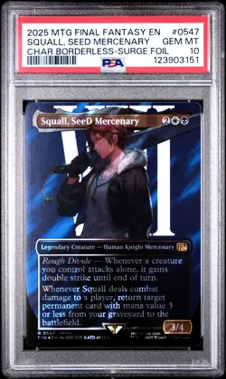 3151 Squall SeeD Mercenary 2025 MTG Final Fantasy #0547 Surge Foil PSA 10 - Image 1
