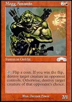 MTG Mogg Assassin, Exodus, Heavily Played, English - Image 1