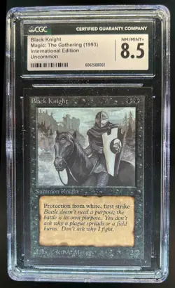 1993 Magic: The Gathering International Collectors' Black Knight #NNO CGC 8.5 - Image 1