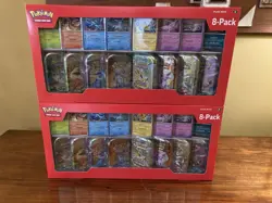 Pokemon Prismatic Evolutions Costco 8 Mini-Tin Bundle w/Promo SEALED - LOT OF 2 - Image 1