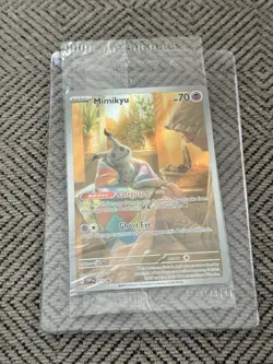 SEALED Pokemon Mimikyu SVP 075 Paldean Fates Full Art Holo Black Star Promo #4 - Image 1