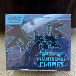 Pokemon ETB Mega Evolution Phantasmal Flames Sealed Elite Trainer Box New TCG - Image 1