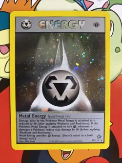 2000 WOTC Pokemon Metal Energy 19/111 Neo Genesis 1st Edition LP ?? DOUBLE Swirl - Image 1