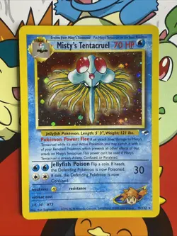 Pokemon TCG Misty’s Tentacruel 10/132 Holo Rare 2000 Gym Heroes WOTC NM - Image 1