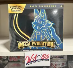 Pokemon TCG Mega Evolution Lucario ETB Factory Sealed Elite Trainer Box - Image 1