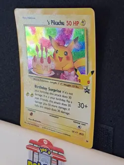 Pokemon TCG Birthday Pikachu CELEBRATIONS Black Star Promo #24 NM/MT - Image 2