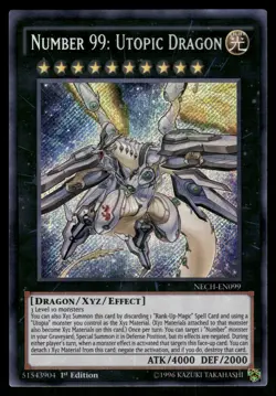 Yugioh! Number 99: Utopic Dragon NECH-EN099 Secret Rare VLP - Image 1