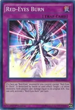 Red-Eyes Burn - DRL2-EN021 - Super Rare 1st Edition Yugioh - Image 1