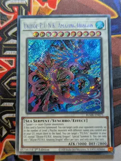 Yugioh Ukiyoe-P.U.N.K. Amazing Dragon BLMR-EN075 Secret Rare 1st Ed NM - Image 1