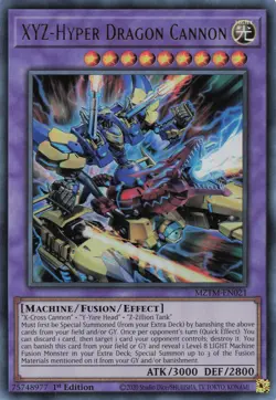 Yugioh MZTM-EN021 - XYZ-Hyper Dragon Cannon - Ultra Rare - Image 1