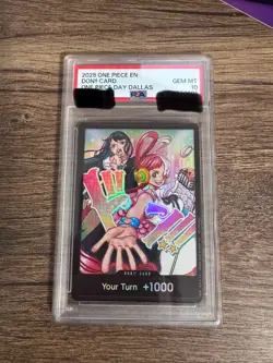 2025 One Piece Don!! Card (Uta & Ado) One Piece Day Dallas 2025 PSA 10 - Image 1