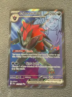 N’s Zoroark ex 175/159 Journey Together Full Art Double Rare Holo Pokemon Card - Image 1