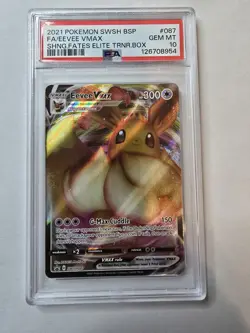 Eevee VMAX SWSH087 SWSH: Sword & Shield Promo Cards Holo PSA 10 - Image 1