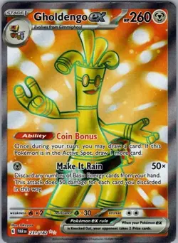 Pokemon Card Gholdengo EX 231/182 Paradox Rift - Near Mint - Image 1