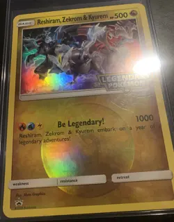 Pokemon TCG Reshiram, Zekrom & Kyurem Black Star Promo JUMBO Card In Top Loader - Image 2