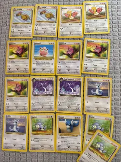 Lot Of 17 VTG Pokemon TCG Cards Jigglypuff Dratini Dragonair Spearow Fearow Y2K - Image 1