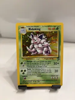 Pokemon TCG Nidoking Base Set 2 Holo Unlimited Rare Card 11/130 Swirl - Image 1