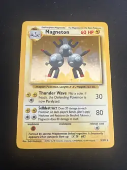 1999 Base Set Vintage Pokemon 2 Card Lot: Holo 1st Edition Machamp & Magneton - Image 2