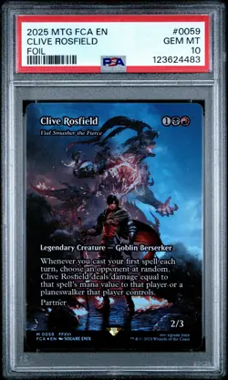 4483 Clive Rosfield 2025 MTG Final Fantasy FCA #0059 Foil PSA 10 - Image 1