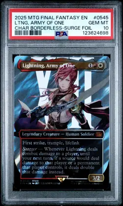 4698 Lightning Army of One 2025 MTG Final Fantasy #0545 Sugre Foil PSA 10 - Image 1