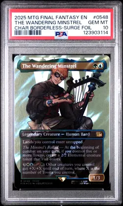 3114 The Wandering Minstrel 2025 MTG Final Fantasy #0548 Surge Foil PSA 10 - Image 1