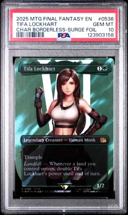 3158 Tifa Lockhart 2025 MTG Final Fantasy #0536 Surge Foil PSA 10 - Image 1