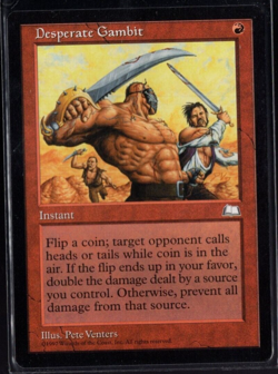 Desperate Gambit 1997 Uncommon Vintage Weatherlight Magic The Gathering NM - Image 1