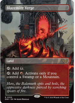 Blazemire Verge (Borderless) [Duskmourn: House of Horror] Near Mint - Image 1