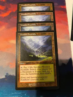 MTG Modern Horizons 3 Wooded Foothills Retro Frame x 4 - Image 1