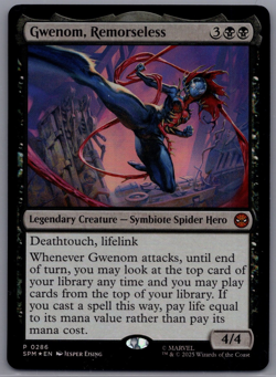 MTG Gwenom, Remorseless (286/314) Marvel's Spider-Man NM FOILPromo - Image 1