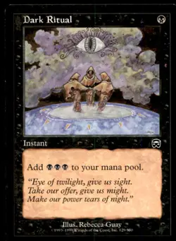 MTG Dark Ritual LP Light Play Mercadian Masques [4917] - Image 1