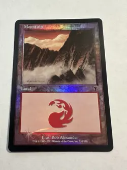 MTG Foil - 7th Edition - Mountain - Never Played - Image 1