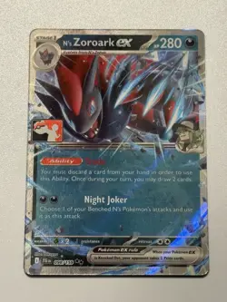 N's Zoroark Ex Prize Pack Series 7 Promo Pokemon Card NM Stamp - Image 1
