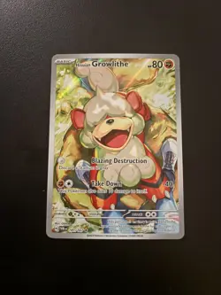 Hisuian Growlithe - 181/167 Twilight Masquerade Illustration Rare Pokemon NM - Image 1