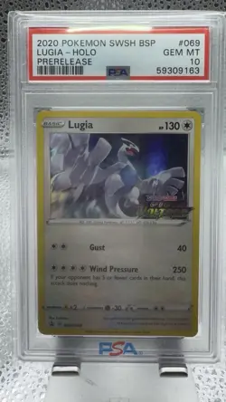 Pokemon PSA 10 Lugia Holo #SWSH069 Prerelease Vivid Voltage Promo 2020 English - Image 1