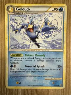 Pokemon TCG Golduck HS-Triumphant 22/102 Regular Rare HP - Image 1