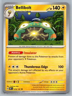 Bellibolt 78/197 Obsidian Flames Uncommon Pokemon TCG 2023 - Image 1