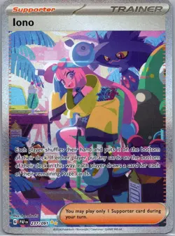 Iono 237/091 Pokemon SV: Paldean Fates Holo Special Illustration Rare - Image 1