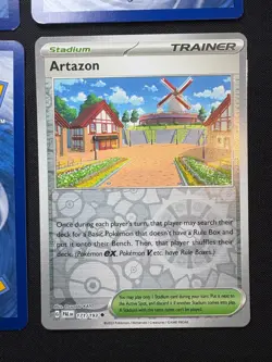 4x Pokemon TCG Artazon 171/193 Reverse - S&V Paldea Evolved PAL Stadium Playset - Image 2