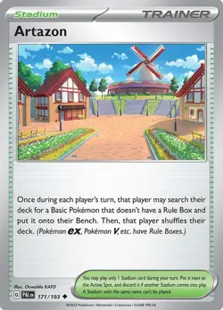 4x Pokemon TCG Artazon 171/193 Reverse - S&V Paldea Evolved PAL Stadium Playset - Image 4
